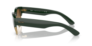 Original Ray-Ban RB0316S Mega Clubmaster Bügel, Farbe 136851 · Grün auf gold