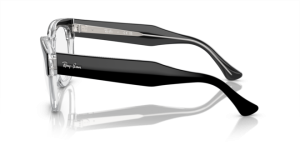 Original Ray-Ban RB0298V Mega Hawkeye Bügel, Farbe 2034 · Schwarz auf transparent