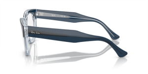Original Ray-Ban RB0298V Mega Hawkeye Bügel, Farbe 8324 · Blau auf transparent blau