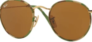 Originalgläser Ray-Ban RB3447 Round Metal, Farbe 33 · Braun