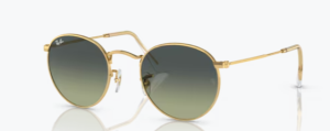 Originalgläser Ray-Ban RB3447 Round Metal, Farbe BH · Grün vintage