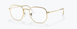 Originalgläser Ray-Ban RB3548 Hexagonal, Farbe BF · Transparent/blau hell filter