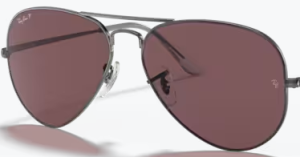 Originalgläser Ray-Ban RB3689 Aviator Metal II, Farbe AF · Violett dunkel polarisiert