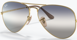 Originalgläser Ray-Ban RB3689 Aviator Metal II, Farbe GF · Transparent Verlauf blau Verlauf grau