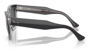 Original Ray-Ban RB0298S Mega Hawkeye Bügel, Farbe 1396 · Grau dunkel auf transparent grau