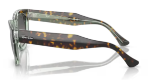 Original Ray-Ban RB0298S Mega Hawkeye Bügel, Farbe 1376 · Havanna auf transparent grün