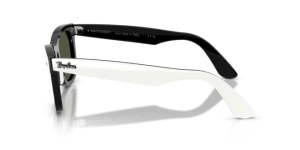 Original Ray-Ban RB2240 Wayfarer Bügel, Farbe 1444 · Weiß auf schwarz