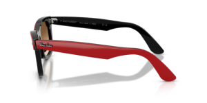 Original Ray-Ban RB2240 Wayfarer Bügel, Farbe 955 · Rot auf schwarz