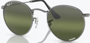 Originalgläser Ray-Ban RB3447 Round Metal, Farbe G4 · Polarisiert transparent Verlauf grün dunkel