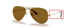 Original Ray-Ban RB3025 Aviator Bügel, Farbe 001/33 · Arista gold