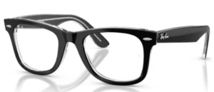 Ray-Ban RX4340V WAYFARER EASE, Farbe 2034 · Schwarz auf transparent