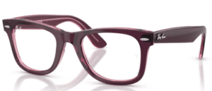 Ray-Ban RX4340V WAYFARER EASE, Farbe 8364 · Violett auf transparent rosa