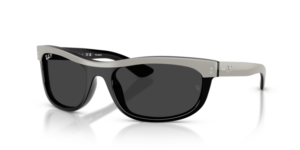Ray-Ban 2489 BALORAMA, Farbe 144248 · Grau auf schwarz