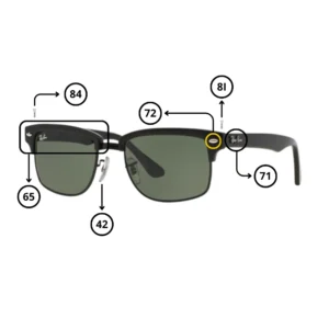 Original Ray-Ban RB4190 CLUBMASTER SQUERE Ersatzteile