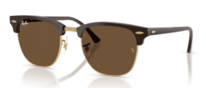 Ray-Ban 3016 CLUBMASTER, Farbe 687853 · Braun & gold