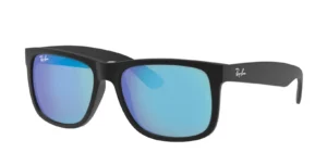 Ray-Ban 4165 JUSTIN, Farbe 622/55 · Rubber schwarz