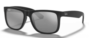 Ray-Ban 4165 JUSTIN, Farbe 622/6G · Rubber schwarz