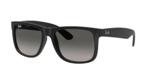 Ray-Ban 4165 JUSTIN, Farbe 601/8G · Rubber schwarz