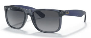 Ray-Ban 4165 JUSTIN, Farbe 6596T3 · Transparent blau