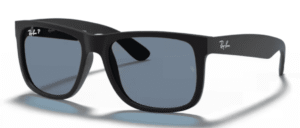 Ray-Ban 4165 JUSTIN, Farbe 622/2V · Rubber schwarz
