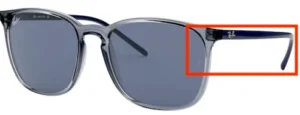 Original Ray-Ban RB4387 Bügel, Farbe 6399 · Transparent blau