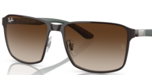 Originalgläser Ray-Ban RB3721, Farbe 13 · Braun Verlauf · Kunststoff